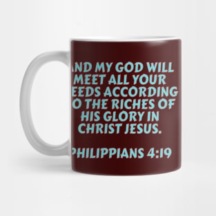 Bible Verse Philippians 4:19 Mug